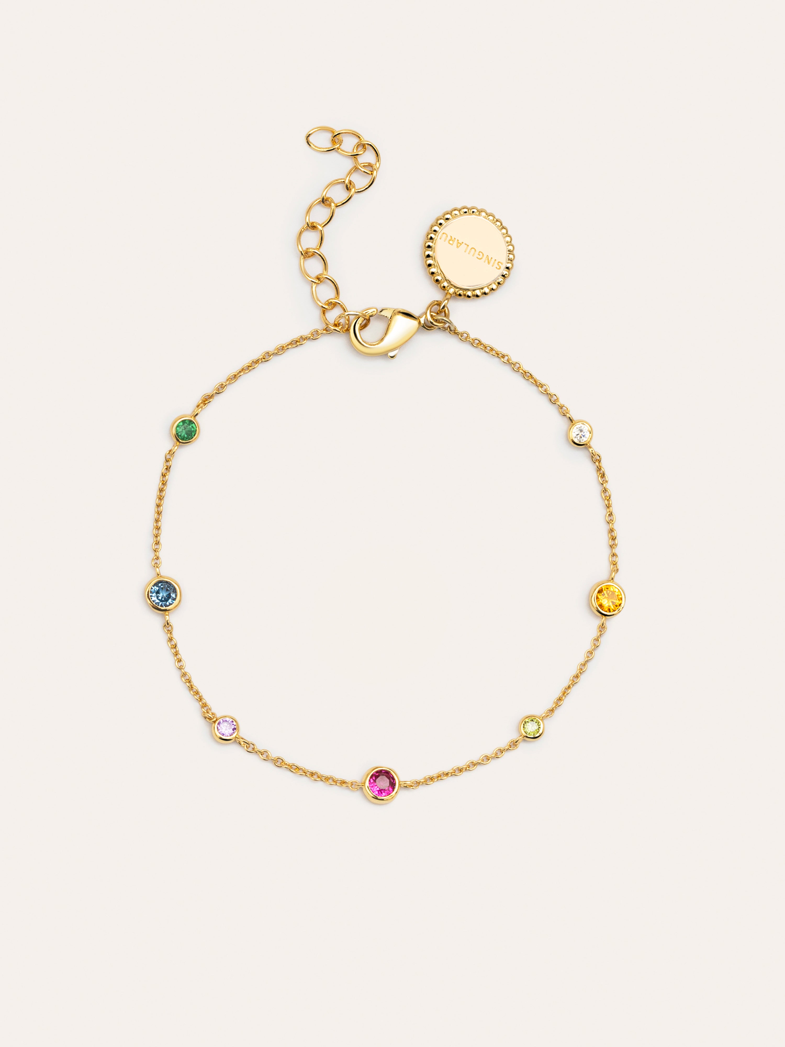 Pulsera Orbit Multicolor Baño Oro