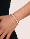 Pulsera Pearl Chain Acero Baño Oro