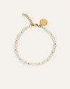 Pearls Dots Stainless Steel Gold Bracelet