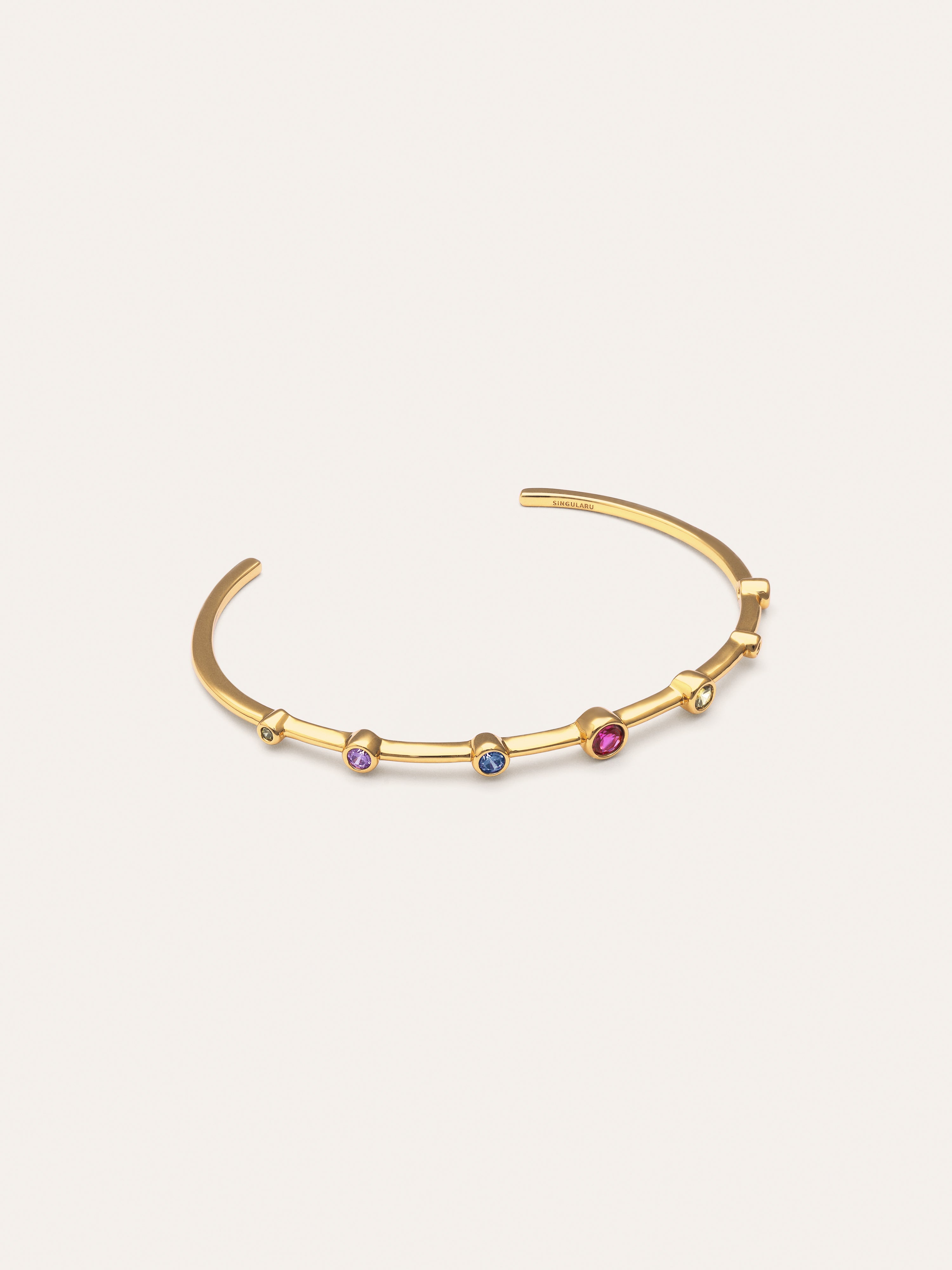 Rainbow Bubbles Armreif, vergoldet