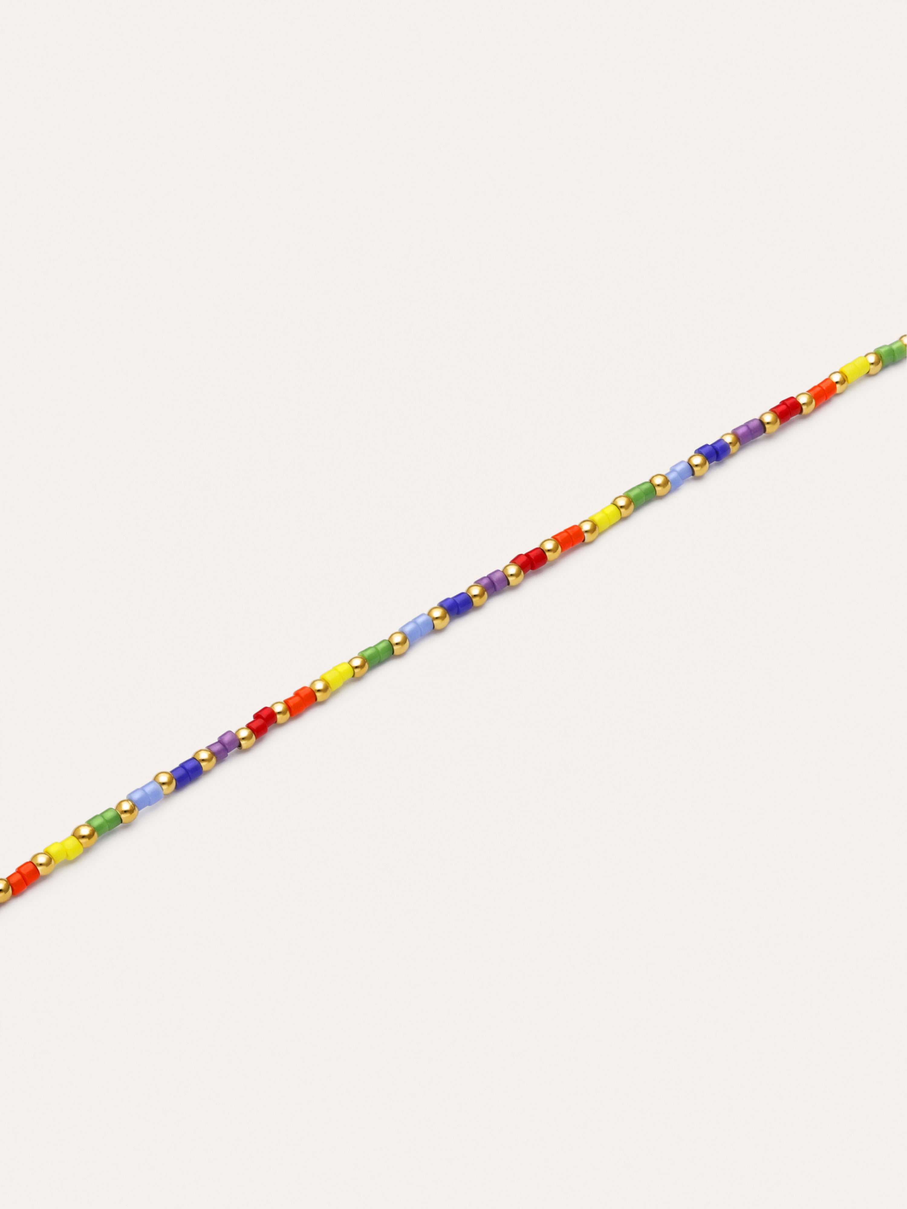 Pulseira Cores Arco-Íris Aço Banho Ouro