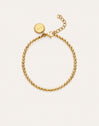 Bracelet chapelet acier plaqué or