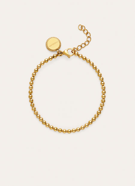 Bracciale Rosario Acciaio Placcato Oro