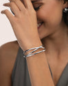 Brazalete Triple Diana Acero