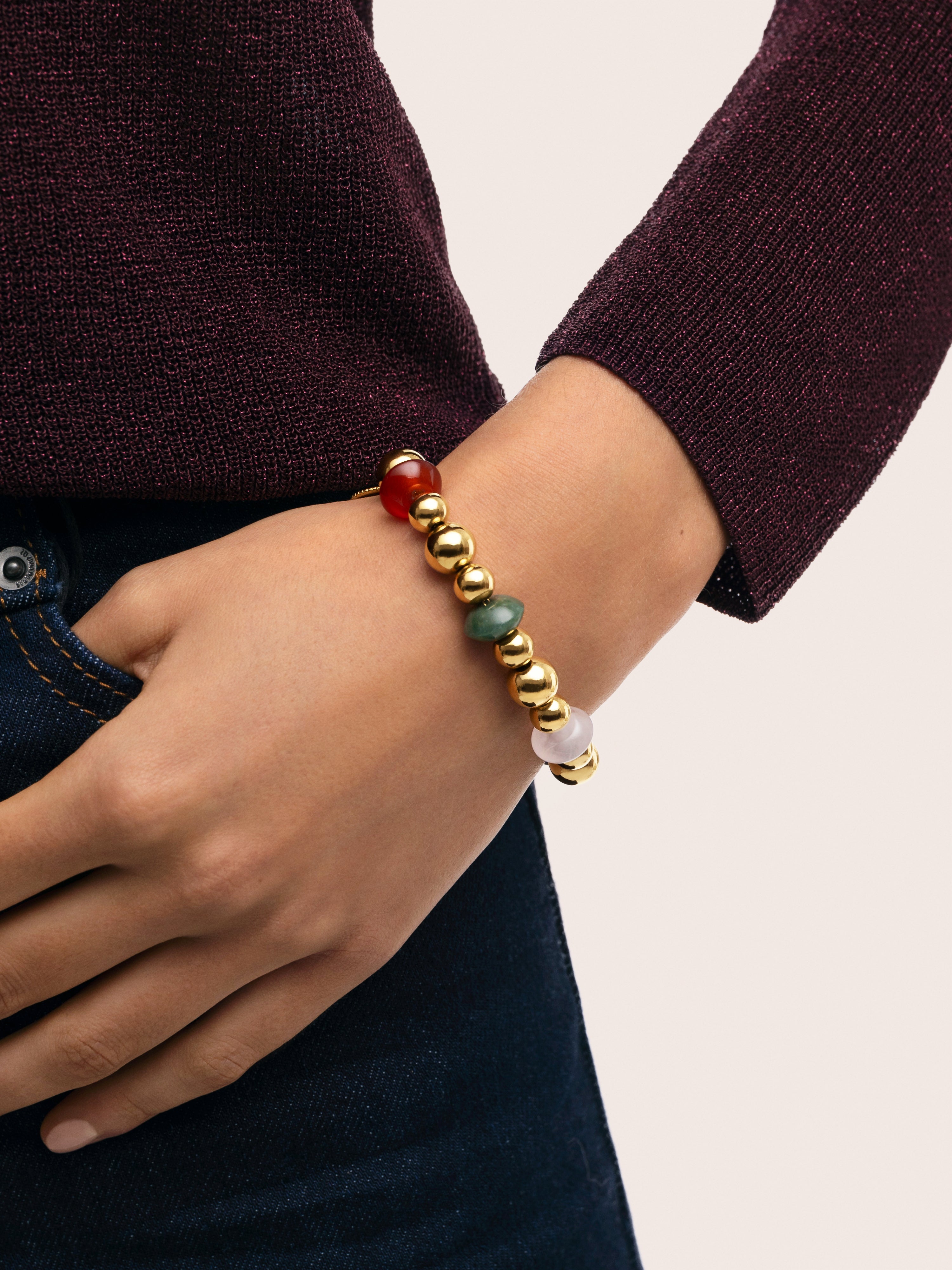 Winter Bomb Armband Stahl, vergoldet