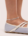 Tobillera Doble Tail Lisse Acero
