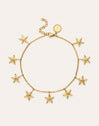 Tobillera Estrellas del Mar Acero Baño Oro