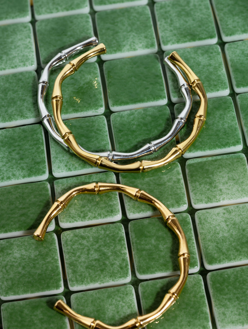 Sugarcane Armreif Edelstahl, vergoldet
