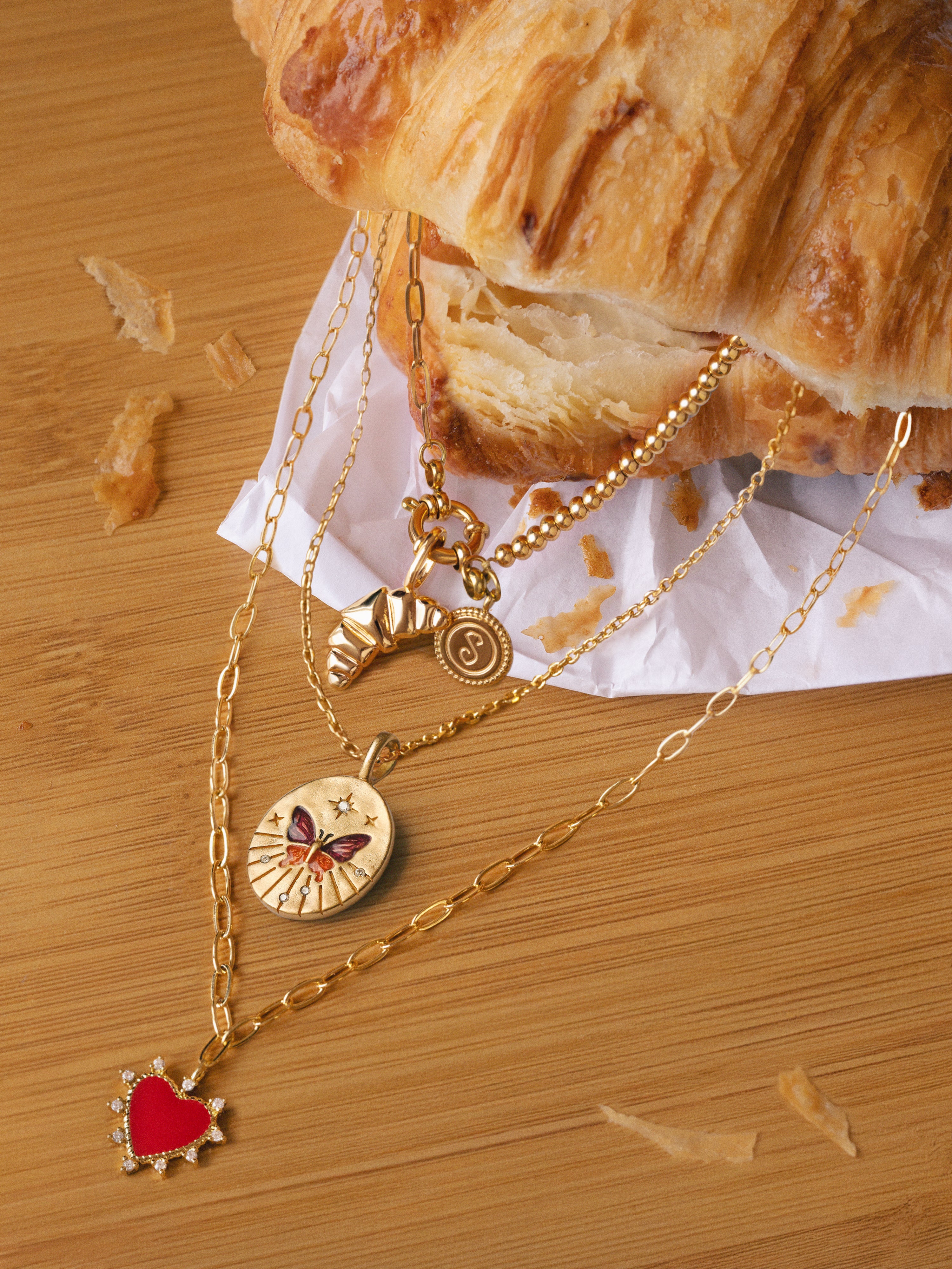 Collar Amour Baño Oro