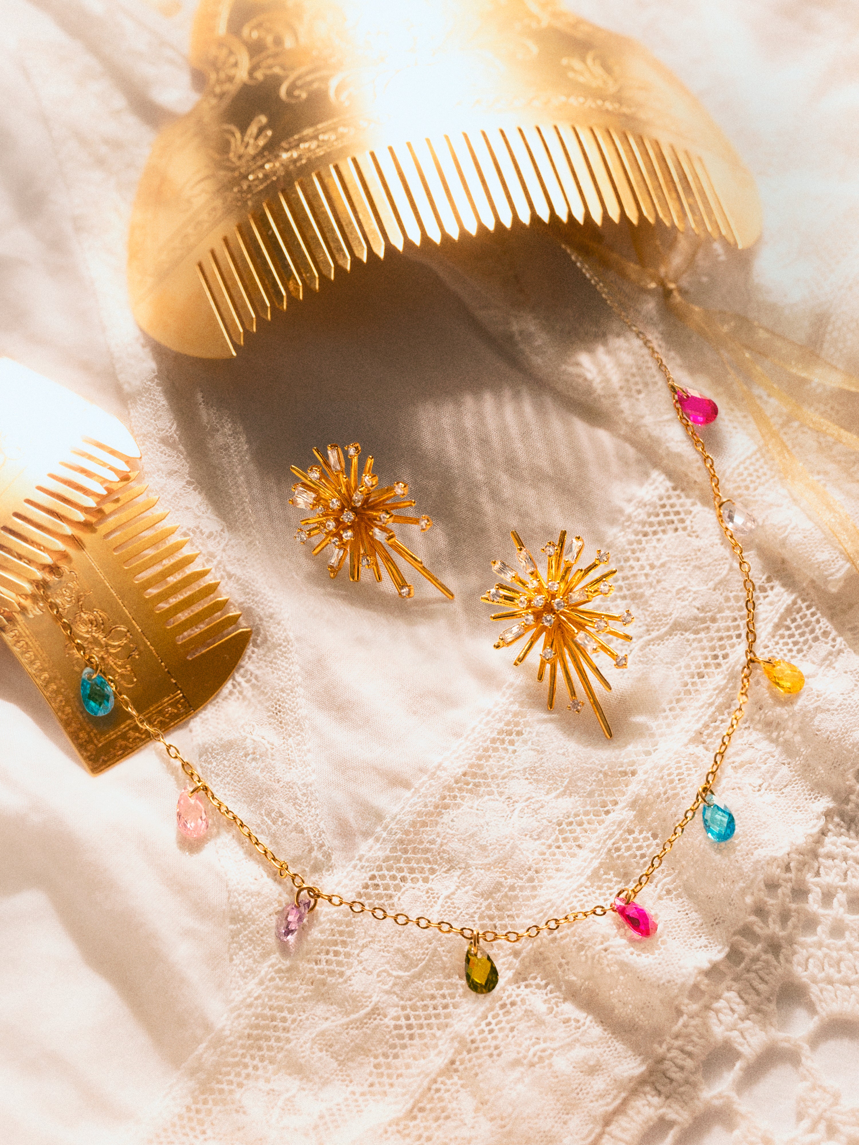 Xiqueta Meua Colors Halskette Edelstahl vergoldet