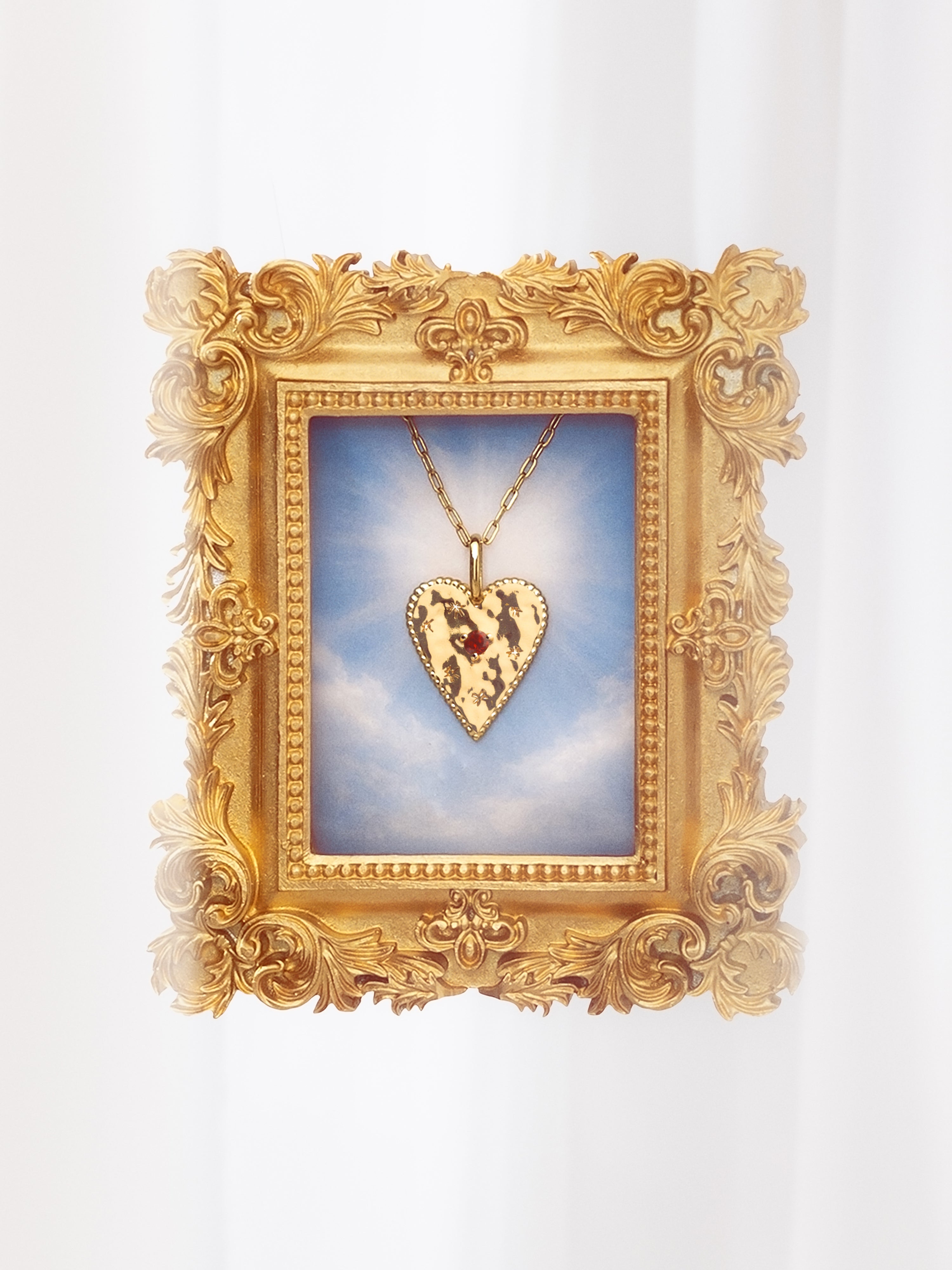 Raw Heart Charm, vergoldet