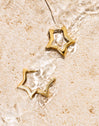 Pendientes Superstar Acero Baño Oro