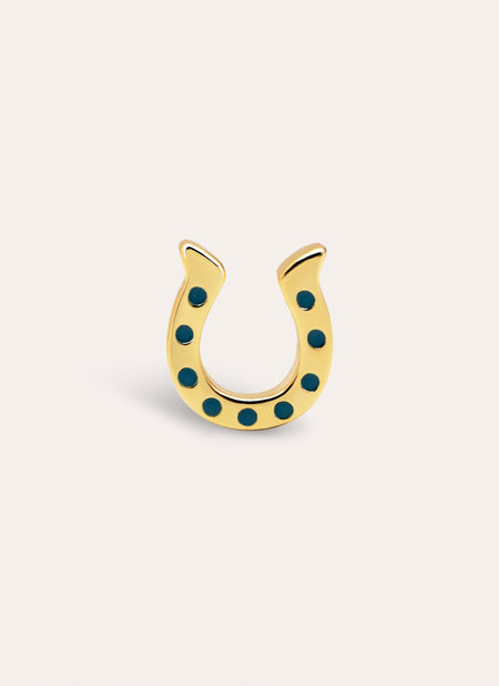 Horseshoe Gold Single Earring 