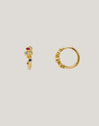 Brincos de Argola Rainbow Bubbles S Banho de Ouro