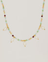 Collar Crystal Perlas Acero Baño Oro