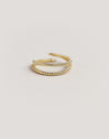 Anel Duplo Twist Banho Ouro
