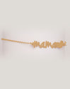 Pulsera Mamá Heart Plata Baño Oro