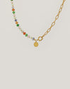 Collier Alpine Chic Stones Acier Plaqué Or