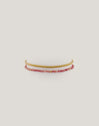 Bracelet Cléopâtre Rose Acier Plaqué Or