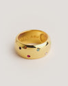 Curve Rainbow Ring van Staal met Goudkleurige coating - vista 6