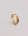 Cleo M Lavender Gold Hoop Single Earring