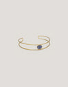 Choker Cianita Aço Banho Ouro