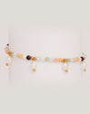 Pulsera Crystal Perlas Acero Baño Oro