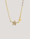 Duo Stars ketting met gouden plating - vista 5