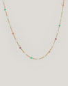 Collier Crystals Colors Acier Plaqué Or