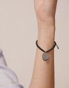 Pulsera Personalizada Medallón Organic Negro Acero