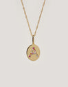 Signet Letter Colors Personalized Gold Charm