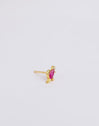 Dino Spinosaurus Raspberry Gold Single Earring