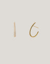 Boucles d'oreilles créoles Aby Sparks plaquées or - vista 5