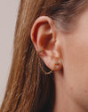 Boucle d'oreille seule Zoé plaquée or