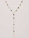 Collar Y Turmalina Stones Acero Baño Oro