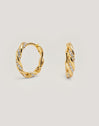 Boucles D’oreilles Créoles Naval Plaqué Or - vista 4