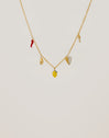 Collar Multicharm Aperitivo Marino Acero Baño Oro