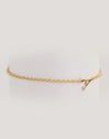 Single Letter armband van staal met gouden plating - vista 7