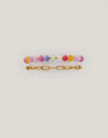 Pulsera Bali Chic Steine Edelstahl mit 18kt Goldbeschichtung