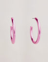 Pendientes Aro Funk Pink Acero