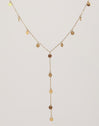 Y Mini Moon Stainless Steel Gold Necklace