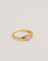 Anillo Olivia Rose Quartz Plata Baño Oro