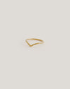 Peak Steel Ring, Gold-Plated