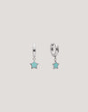 Orecchini a Cerchio Star Sky Enamel Acciaio
