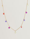 Collar Color Bits Acero Baño Oro