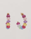 Pendientes Color Stones Acero Baño Oro