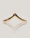 Bague Double Peak Rose Plaqué Or - vista 5