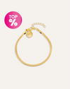 Pulseira Lisse S Aço Banho de Ouro