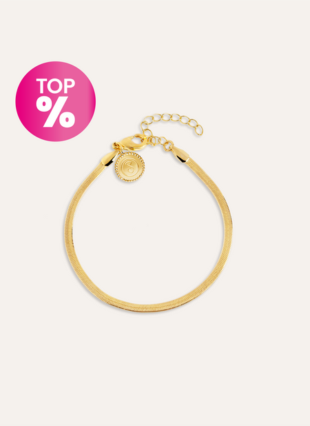 Lisse S Armband Edelstahl, vergoldet