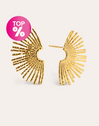 Pendientes Sunbeam Acero Baño Oro